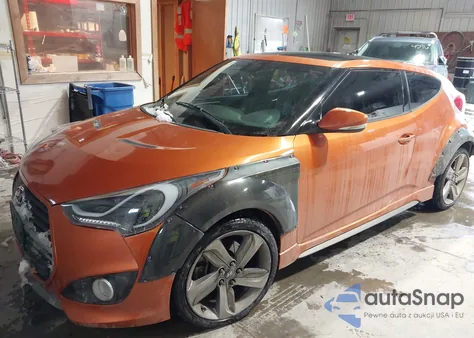 2013 Hyundai Veloster Turbo W/Black from USA, damaged, VIN KMHTC6AE2DU111452